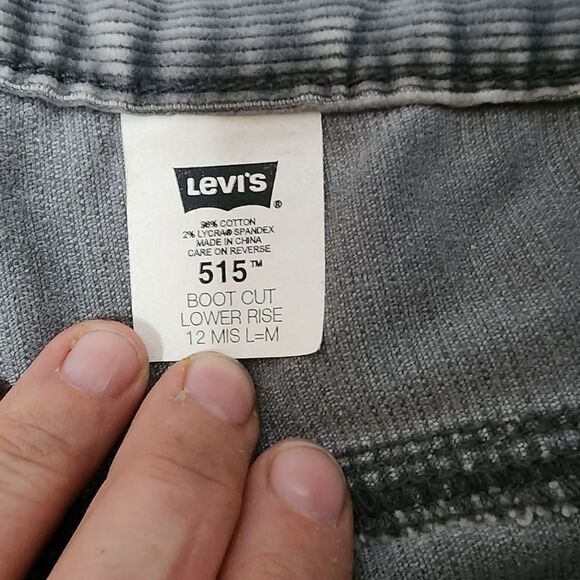 Levis 515 boot women's cut lower rise 12 mis lm corduroy gray - Picture 4 of 6